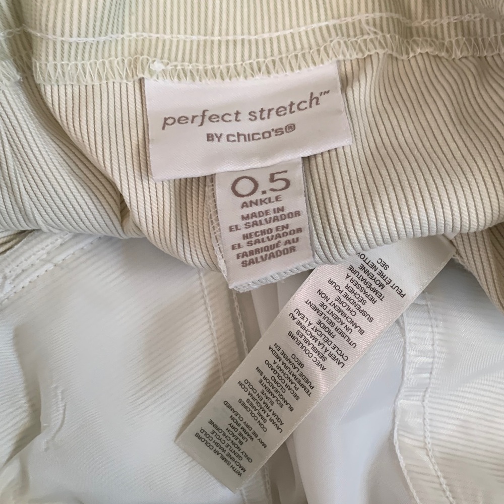 Chico's Perfect Stretch Ankle Pants in Cream